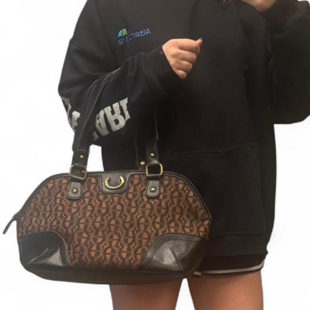 Vintage GORGEOUS Etienne Aigner Black and Brown Handbag